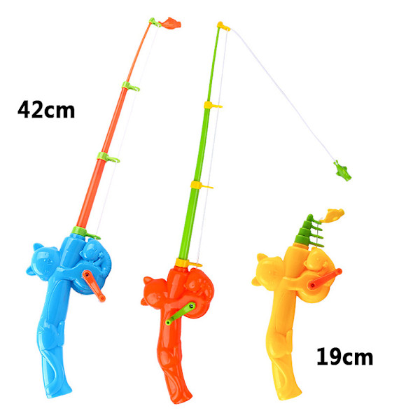 Magnetiskt Fiske Spö Plast 19‑42cm Infällbart Småbarns Fiske Leksak Spö för Kommersiell Lekplats