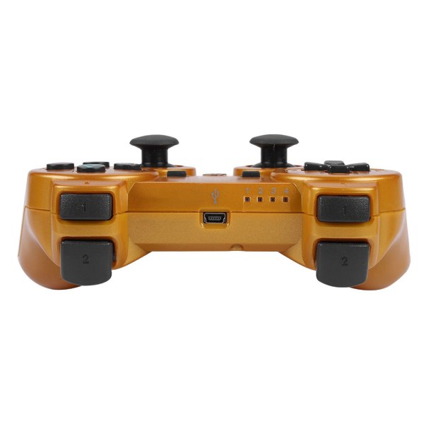 Trådløs Bluetooth Gamepad Spilkonsol Fuldt udstyret Spilhåndtag Til PS3 (Gul)