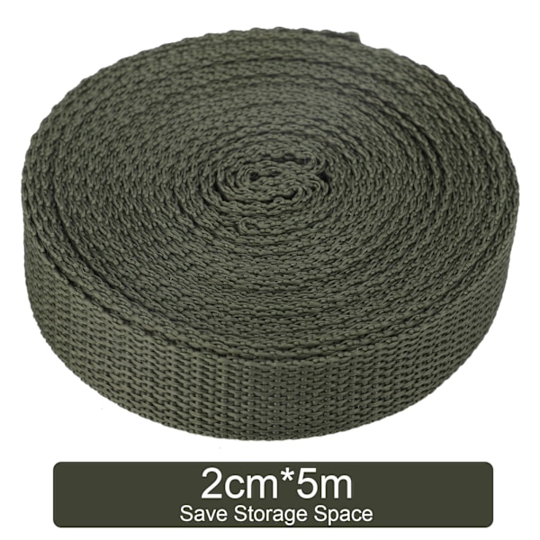 (1 rulle/militärgrön specifikation: 2cm*10m förpackningsstorlek: 18*18*2cm) Multifunktionell nylonflätad tejp
