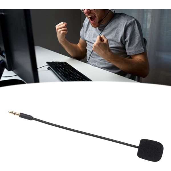 3,5 mm Headset Microphone Sponge Aluminum Alloy Replacement of Headset Microphone Universal 3,5 mm Game Controller Replacement