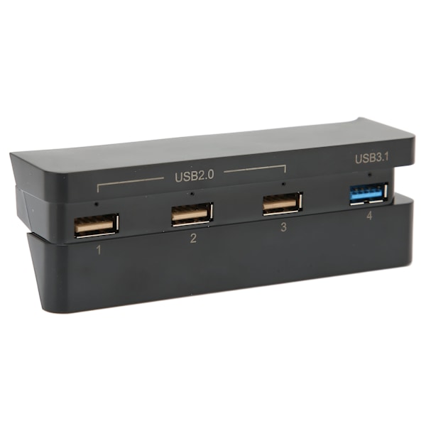 USB-hub med høy hastighet, 4 porter, USB 3.1 og 2.0, USB-forlengelseslader for PS4 Slim spillkonsoll