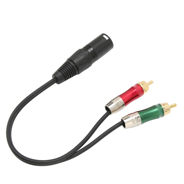XLR Han til Dobbelt RCA Stereo Lydkabel 2m til Mikrofon DVD VCD