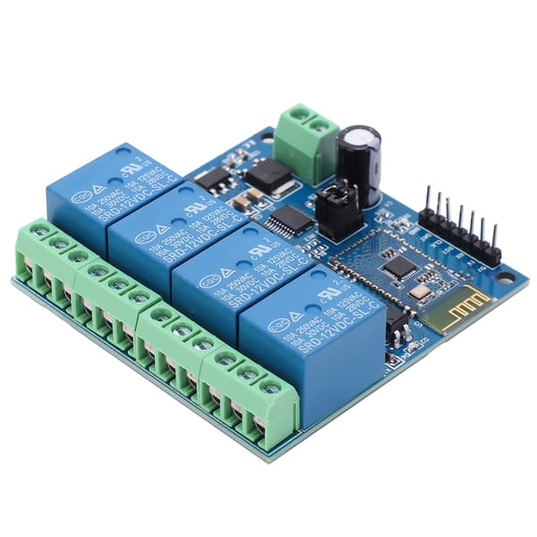 12V 4-kanals Bluetooth Relé Smart Modul Fjernkontroll for Android App