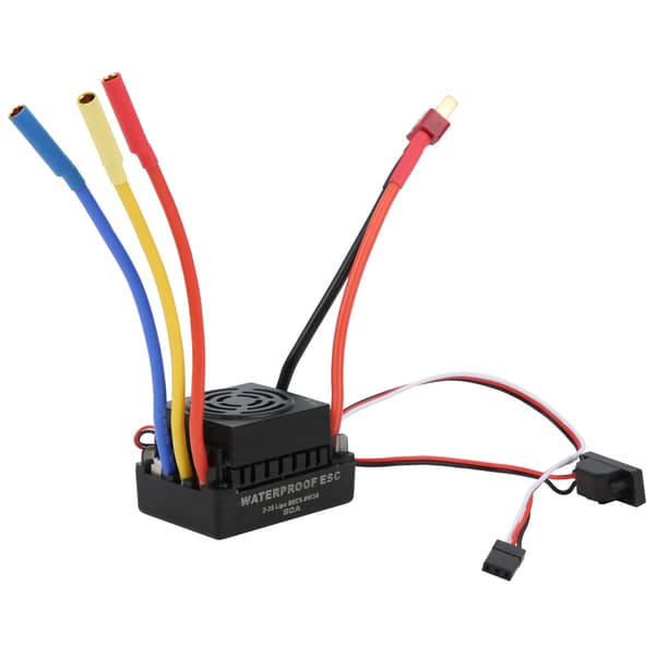 60A Vanntett Børsteløs ESC Elektrisk Hastighetskontroller for SCX10 1/10 RC Bilmodell T-plugg