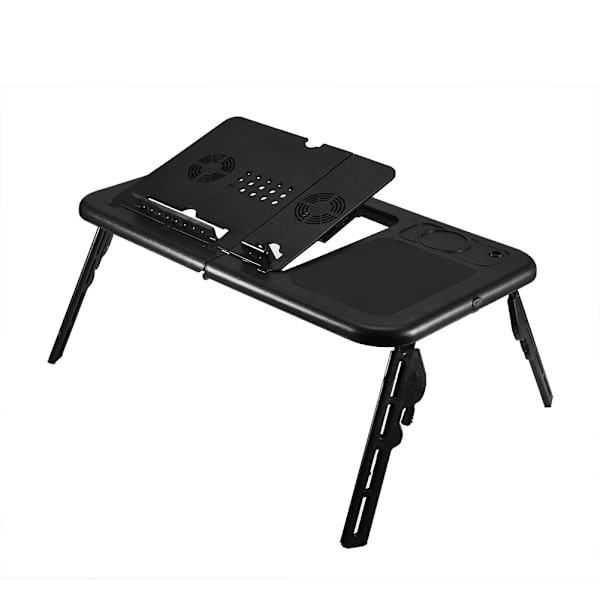 Justerbart, bærbart, sammenklappeligt laptopbord til computer, notebook, PC, sort