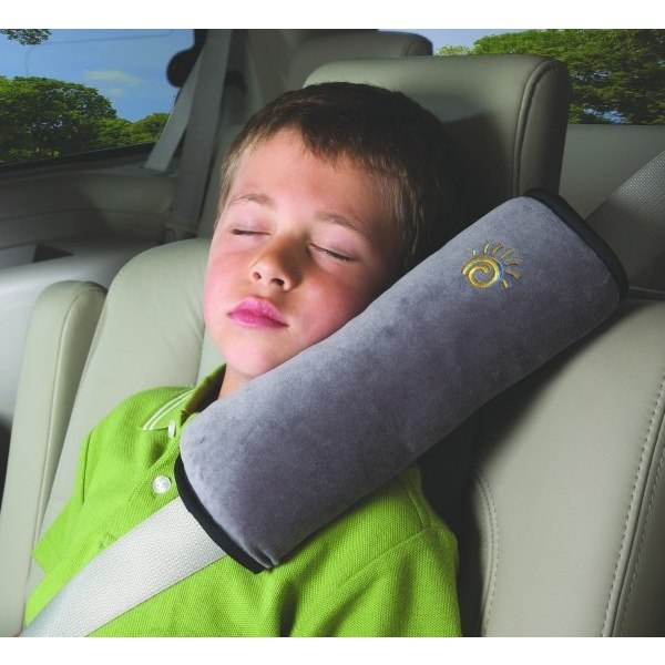 Sikkerhetsbeltepute for barn Beltejustering, juster kjøretøyets skulderputer. Deksler til barn baby voksen. (grå)