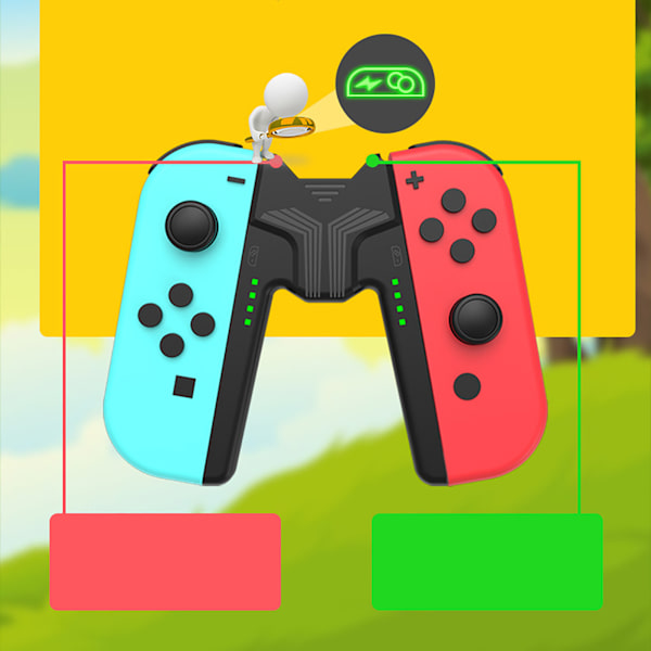 Opladningsgreb Spil under opladning Plug and Play Håndholdt opladningsgreb med Type C opladningskabel til Joy Con Sound