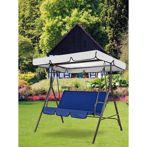 Utomhus gungstolsskydd dammskydd solskydd - beige (150*50*10cm) 190T silverbelagd