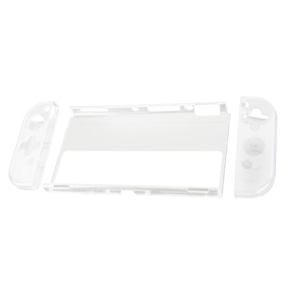 DOBE Transparent Crystal Case 3 i 1 gjennomsiktig beskyttelsesveske for Switch OLED Host og for Joy Pad venstre og høyre håndtak