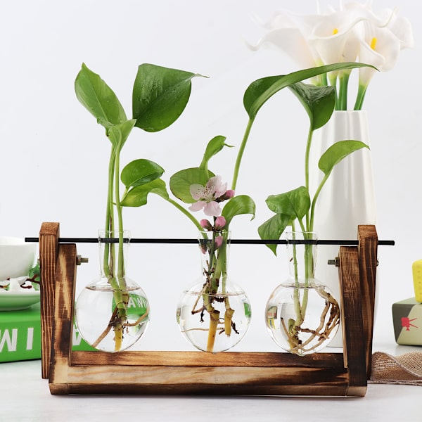 Retro tre-ramme vase ca. 14*22cm A2 retro ramme + 2 flasker skum + kartongpakking