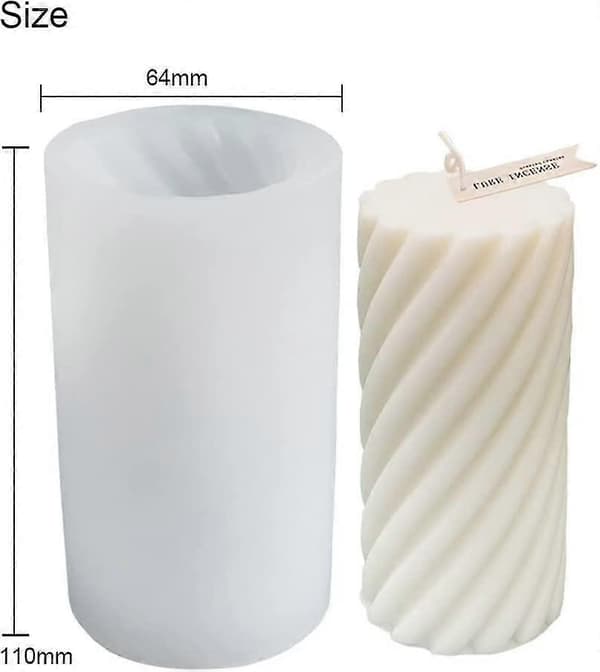 1 stk silikoneform til stearinlys, håndlavede stearinlysmuslinger, 3D non-stick silikone (M)