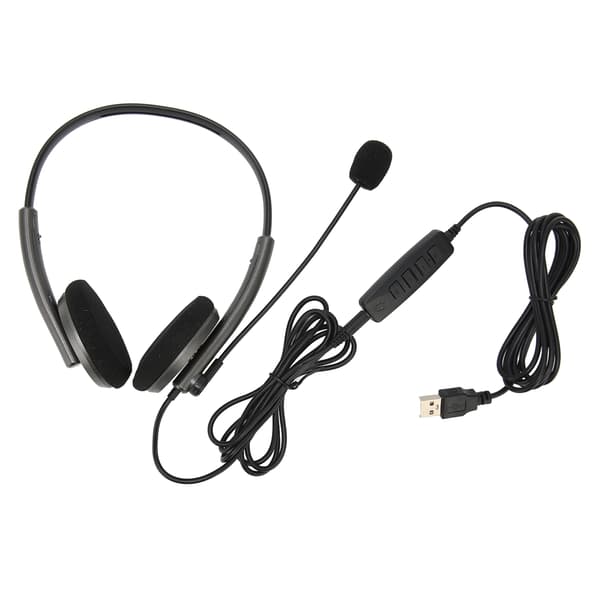 Multifunksjonelt støydempende headset for kundesenter HD Hørselvern USB Space Gray