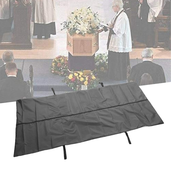Svart Nödkadaver Kroppspåse Oxfordduk Kroppsförvaringsväska 210D Vattentät för Begravning Sjukhus Transport 210x75cm/82.7x29.5in