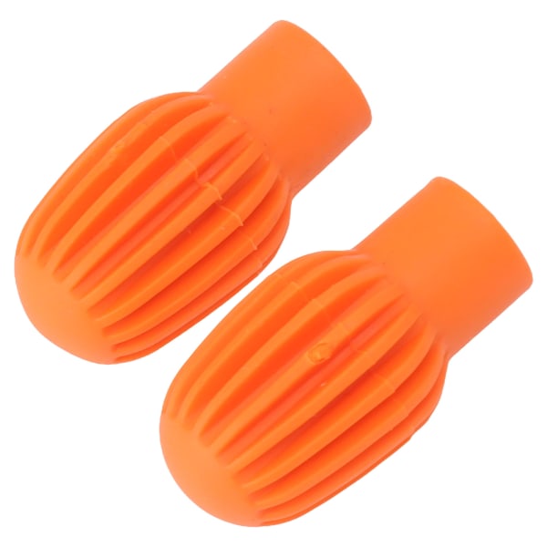 6 STK trommestikk stille øvelsestips Silikon Mute trommeldemper Trommestikkbeskytter hodedeksel for erstatning oransje