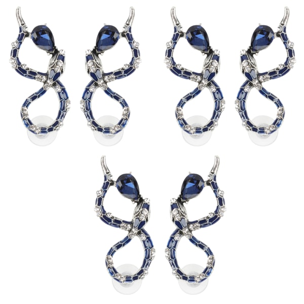 3 par øredobber metall slangelignende legering Personlighet Geometri Kreative smykker Dametilbehør