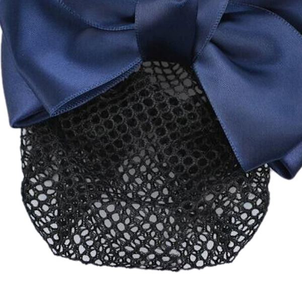 Elegant Blå Sløyfe Hår Snood Nett - Stilig Kvinners Bunn Deksel Barrette Klipp for Servitriser og Sykepleiere