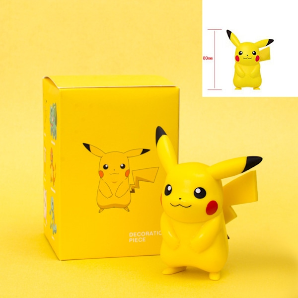 Søde Anime Blind Box Pynt: Kompakt Pikachu Figur - Perfekt Fødselsdagsgave til Børn
