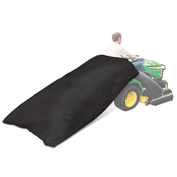 Løvpose til havetraktor, havefejemaskine, affaldspose - Grå 244*142cm