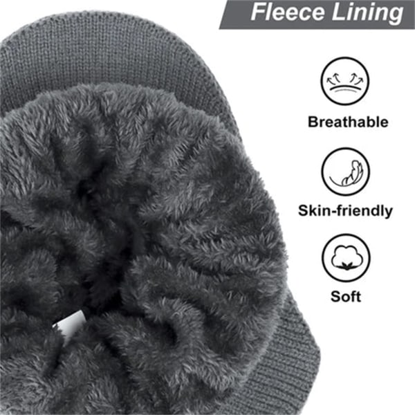 Elastisk varm ørebeskyttelse strikket lue