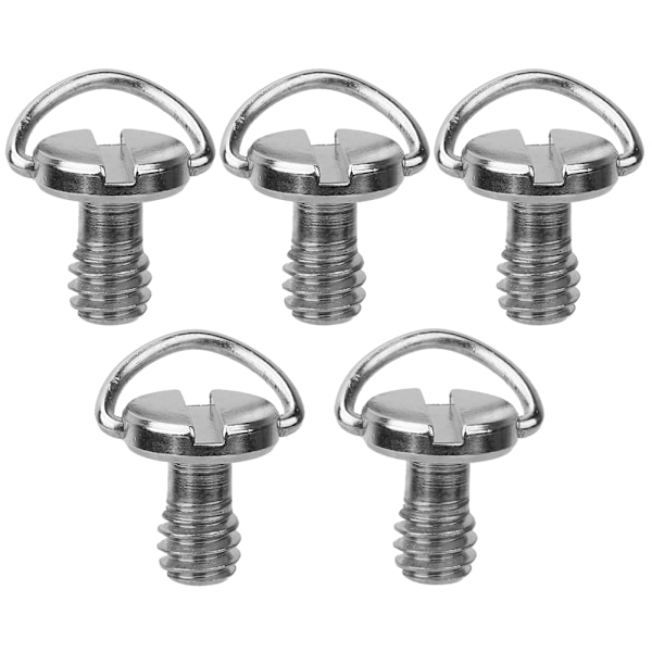5 st 1/4\" Kameraskruvar för Snabbkopplingsplatta - Vikbar C-Ring Adapter för Stativ & Monopod