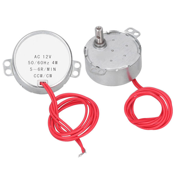 2 st AC Synkronmotor, CCW/CW, Mikroverktygstillbehör, AC 12V, 5-6 RPM, 4W Utgångseffekt