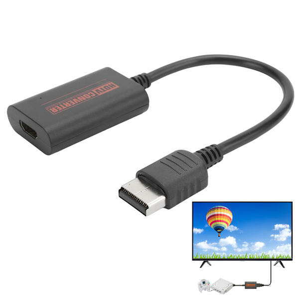 HDMI Videokonverter Høydefinisjon Samtidig Visningsadapter for Sega Dreamcast