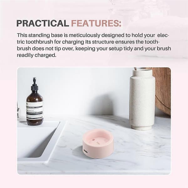 Sweeping Vibration Electric Toothbrush Charging Stand Base Storage Rack for Lftb01-P Pink