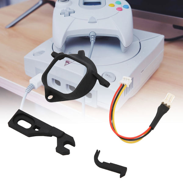 Konsolfläkt 3D-utskriftsfäste Kit Ersättningsmini Brushless Kyllfläktfäste för SEGA Dreamcast DC