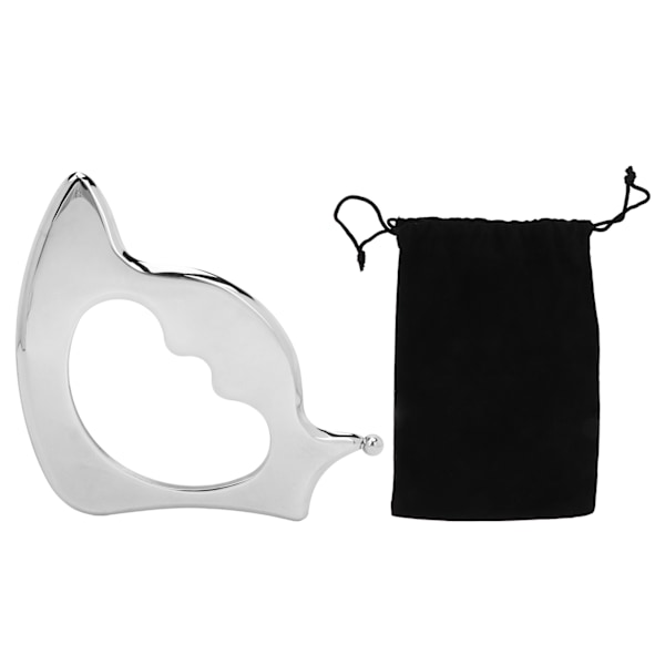 Gua Sha massagebræt i rustfrit stål til bløddelsterapi og skulpturering