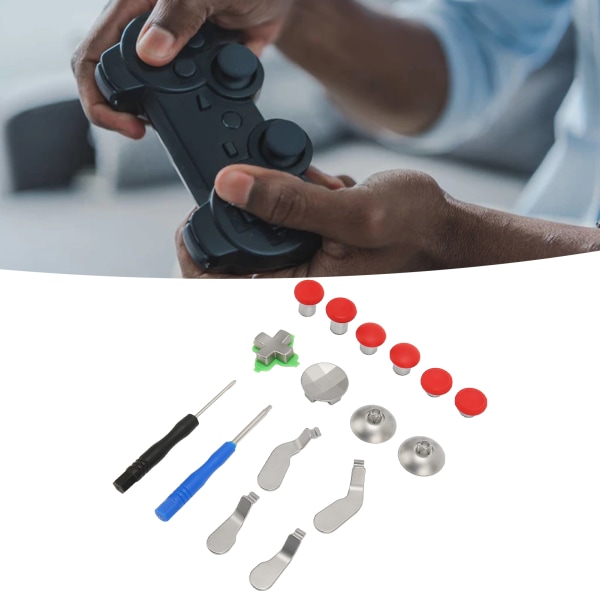 Handtag metall nyckelpaddle Set Professionell aluminiumlegering ersättningskontroller Key Paddle Kit för PS4 Red