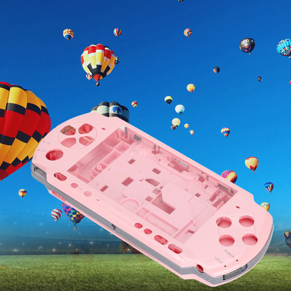 Til PSP3000 spilkonsol etui Fuldt hus Shell med skruetrækker Bærbar kompakt (pink)