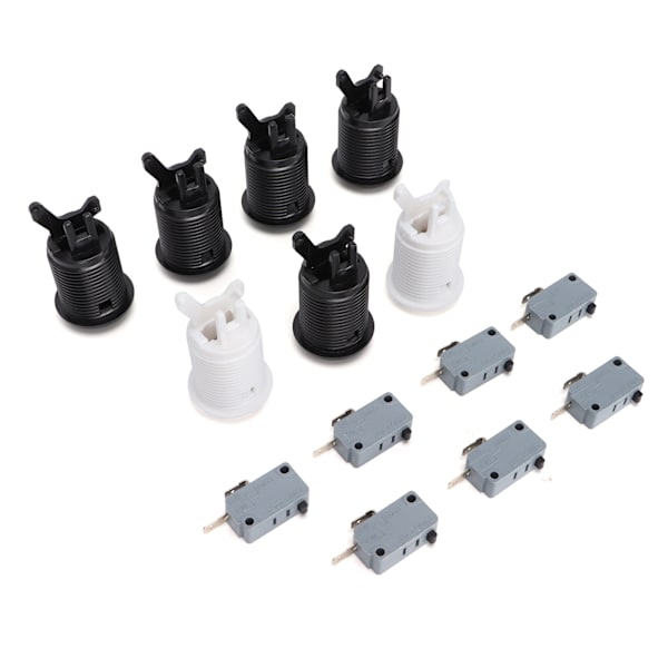 7 stk Arcade-knapper 30mm Happ Standard-knapp med 20cm knappkabel for Arcade1up spillkonsoll Arcade-joystick