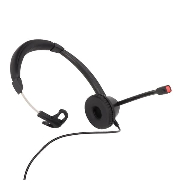 Støjreducerende enkeltøret telefonheadset til pc Komfortabelt kommunikationsheadset Sort