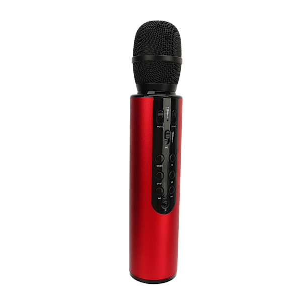 Trådlös Kondensatormikrofon Dubbla Högtalare Karaoke Bärbar Mikrofon Hem Bluetooth Sångmikrofon Röd