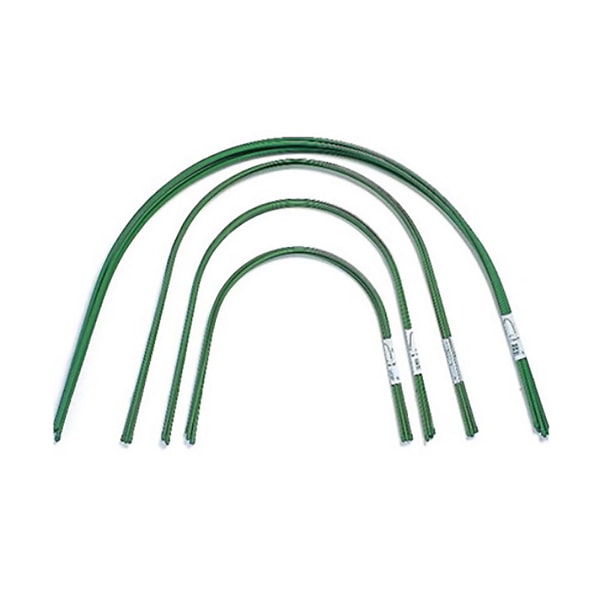 (10 STK) Tjock 0,8 CM bred 25 CM hög 55 CM plastbelagd stålrörsböj böjd trädgårdsvalvbåge för växthus