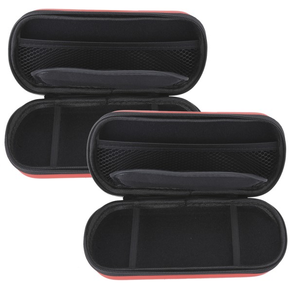 2 stk. Bærbar Oppbevaringsveske Beskyttende EVA Hard Carry Case for PSVita 1000 2000 Konsoll Rød
