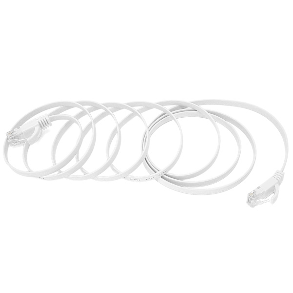 2M CAT6 Gigabit Ethernet-kabel - 8-kjerne flat vridd par kobbernettverksjumper