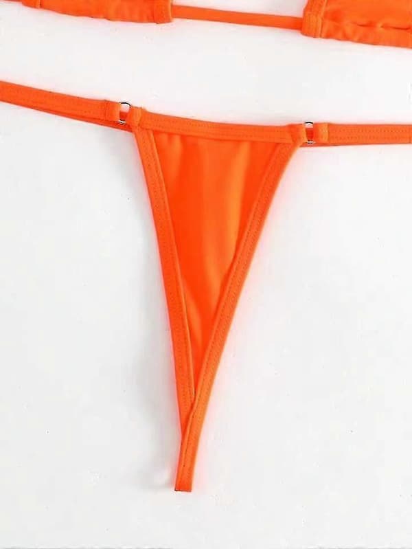 【bt02】G-string Mini Bikini Set Baddräkt Micro BH Bikinis Underkläder För Kvinnor S-xl Vit White XL