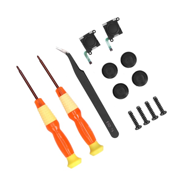 QM2107093 2-pack Joystickersättningskit Hållbar 3-dimensionell analog joystick med skruvmejsel för Switch-konsol