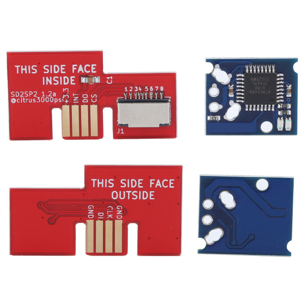 Chip SD2SP2 Micro Minnebrikkadapter Mini Disc DVD Tilbehørsett for NGC Spillkonsoll Rød