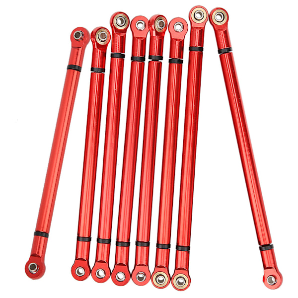 8 stk Røde Aluminium Legger for SCX10 1/10 Skala 313mm Akselavstand RC Crawler Bil
