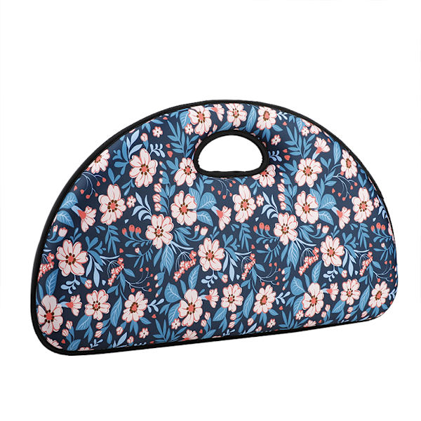 (Halvcirkelformet fortrykt front + sort bagside) SBR + svamp knæpuder havearbejde og husarbejde knæpuder 50x30x4.5cm