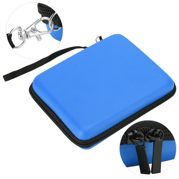 2 stk EVA Hard Package Case Oppbevaringsveske Bærbar Veske Beskyttende Etui med Snøring for 2DS Blå