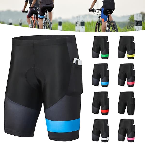 Cykelshorts til mænd med sædepolstring, åndbare, hurtigtørrende, stødsikre shorts White S