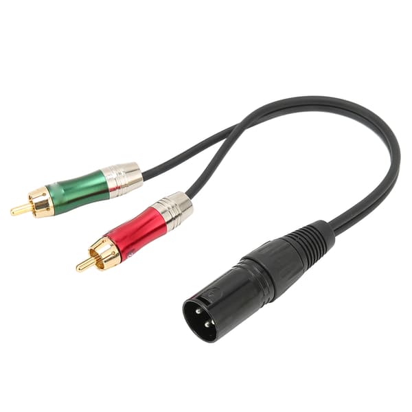 XLR Han til Dobbelt RCA Stereo Lydkabel 2m til Mikrofon DVD VCD