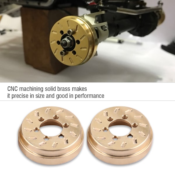 CNC-fräst mässingsinre motvikt för 1.9/2.2 RC Crawler bil hjulnav