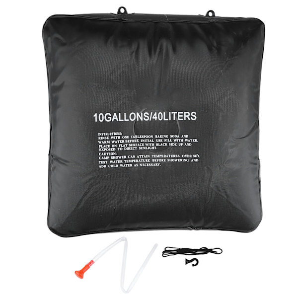 40L Duschväska för Utomhus Bärbar Solenergiuppvärmd Läger PVC Vattenväska för Resor Vandring