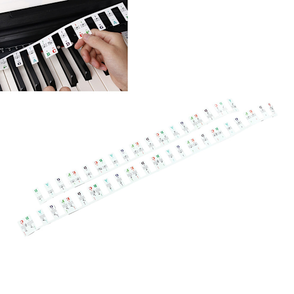 2 i 1 Avtakbart Pianotastatur Noter Vanntett 88 Taster Pianotastatur Noterlapp for Elektrisk Piano