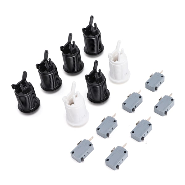 7 stk Arcade-knapper 30mm Happ Standard-knapp med 20cm knappkabel for Arcade1up spillkonsoll Arcade-joystick