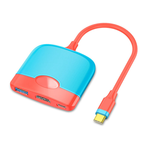 3-i-1 Typ C till HDMI-adapter 4K 5 Gbps Typ C AV-multiport-adapterkonverterare för Switch